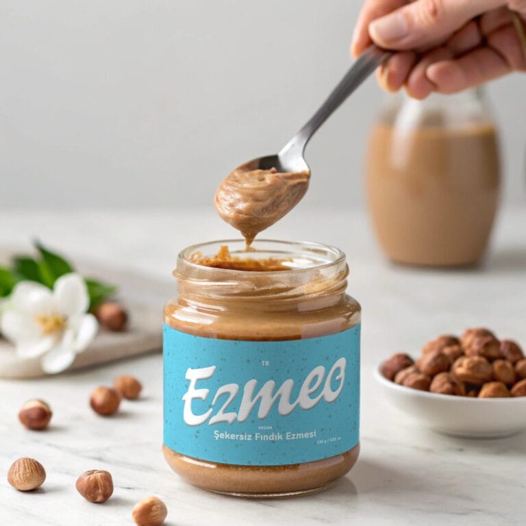 Ezmeo Şekersiz Fındık Ezmesi 250g cam kavanozda