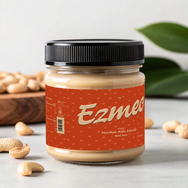 Ezmeo Hurmalı Kaju Ezmesi cam kavanoz ambalajlı